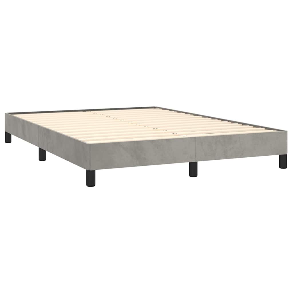 Vidaxl bedframe zonder matras 140x190 cm fluweel lichtgrijs