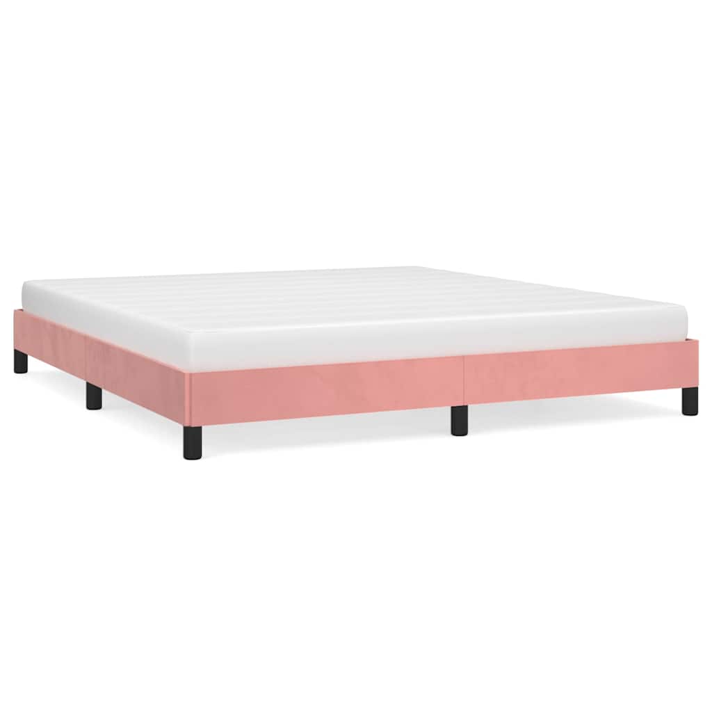 Vidaxl bedframe fluweel roze 160x200 cm