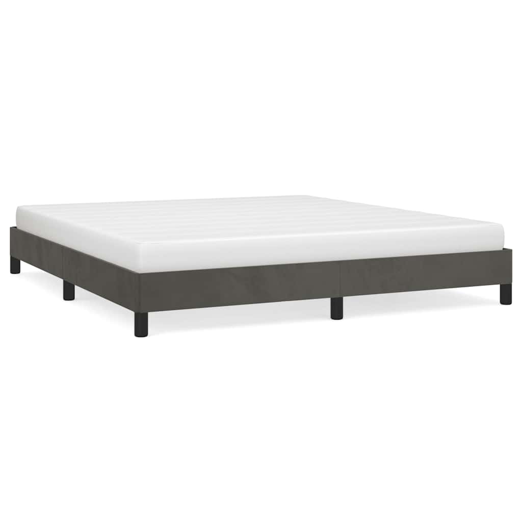 Vidaxl bedframe zonder matras 180x200 cm fluweel donkergrijs