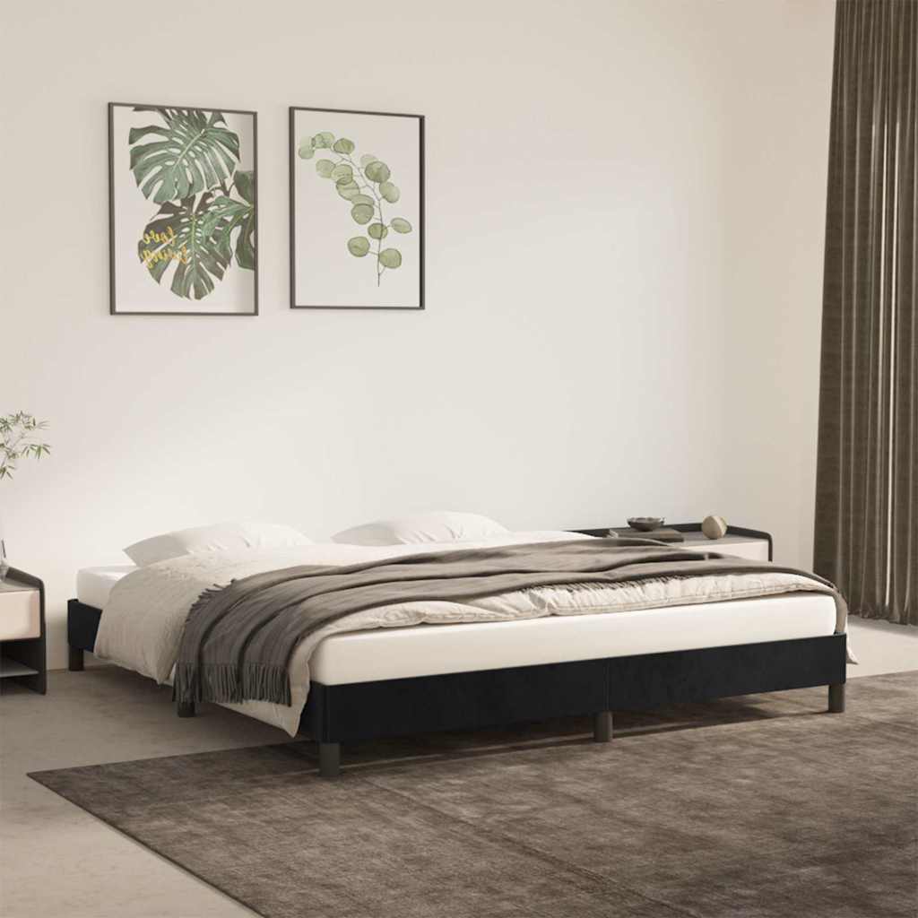 Vidaxl bedframe zonder matras 180x200 cm fluweel zwart