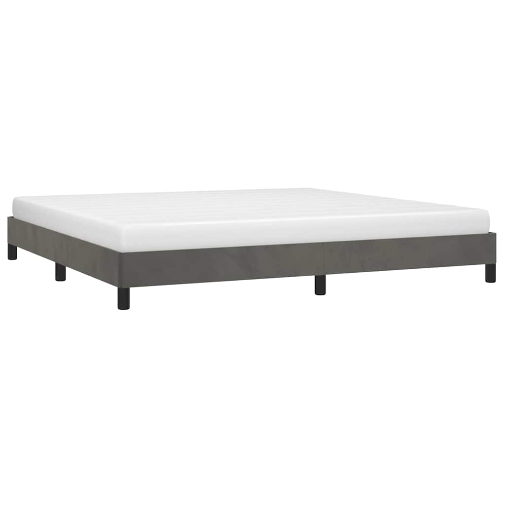 Vidaxl bedframe zonder matras 200x200 cm fluweel donkergrijs