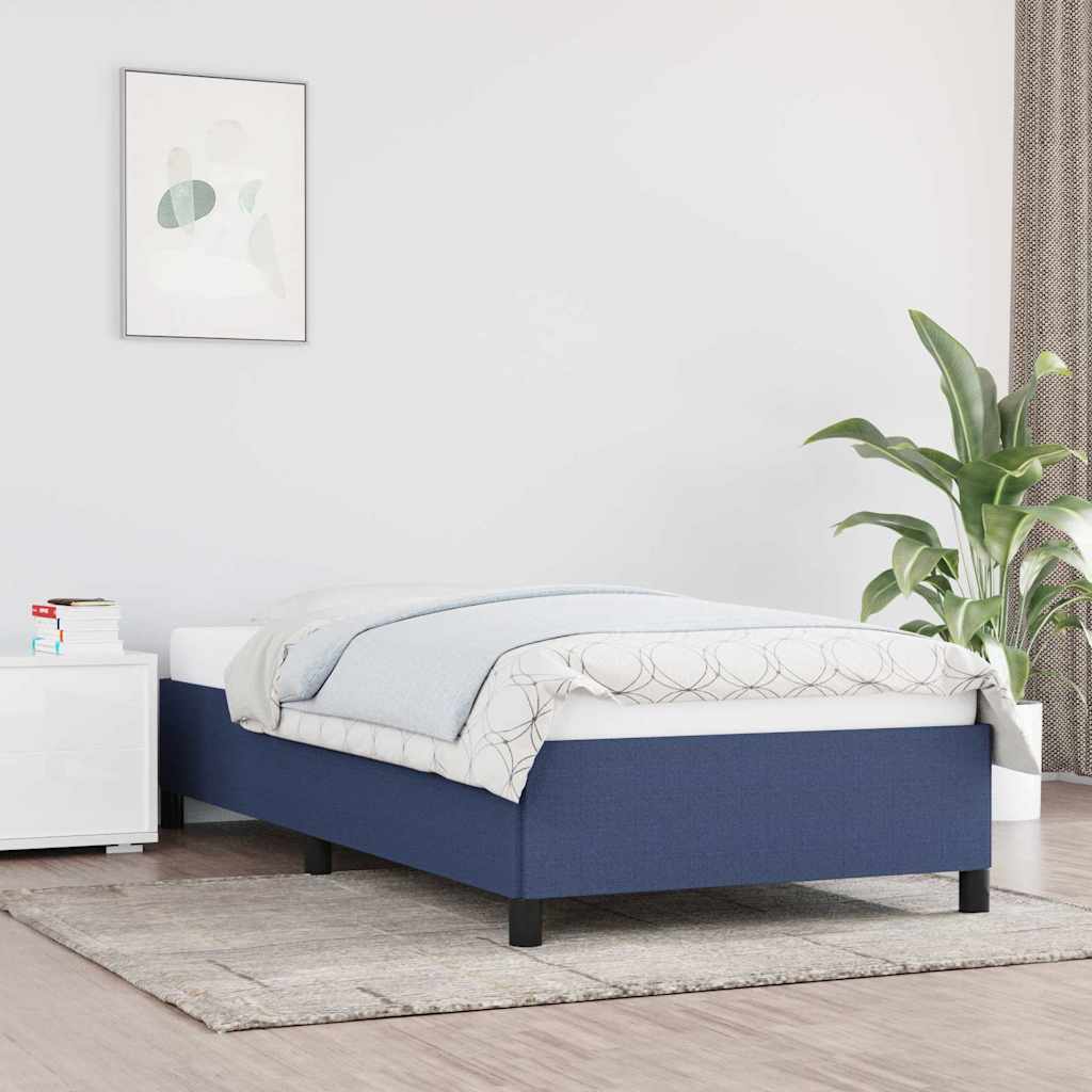 Vidaxl bedframe zonder matras 90x200 cm stof blauw