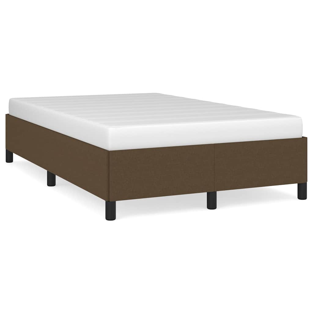 Vidaxl bedframe zonder matras 120x200 cm stof donkerbruin