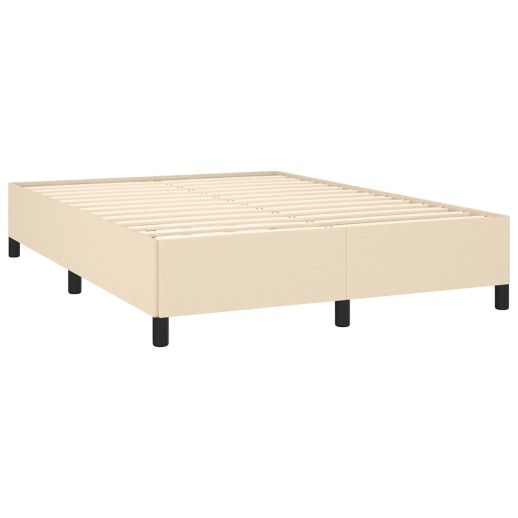 Vidaxl bedframe zonder matras stof crèmekleurig 140x190 cm