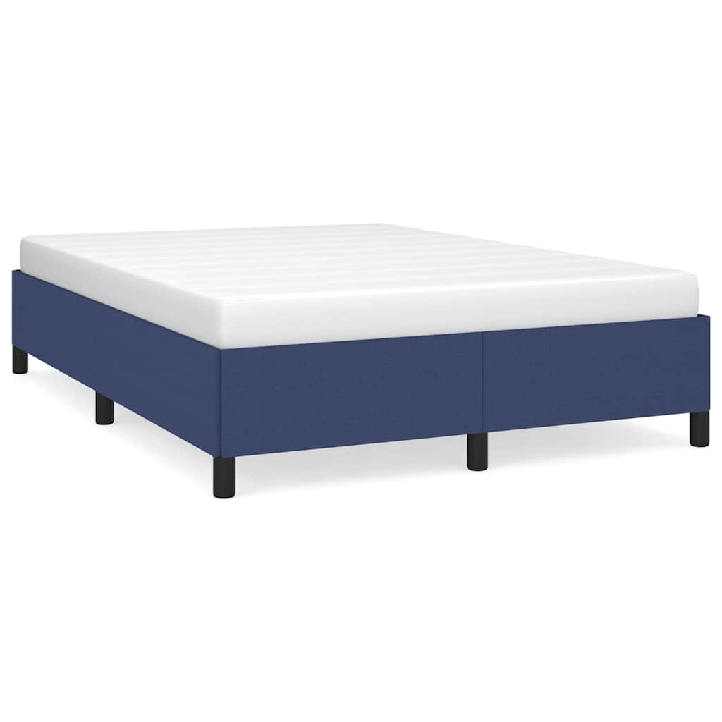 Vidaxl bedframe zonder matras stof blauw 140x190 cm