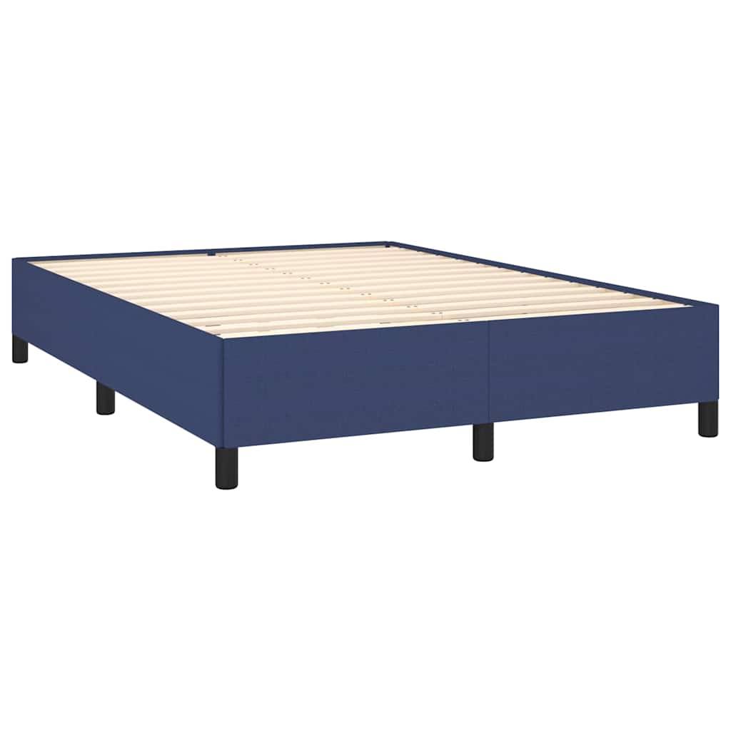 Vidaxl bedframe zonder matras stof blauw 140x190 cm