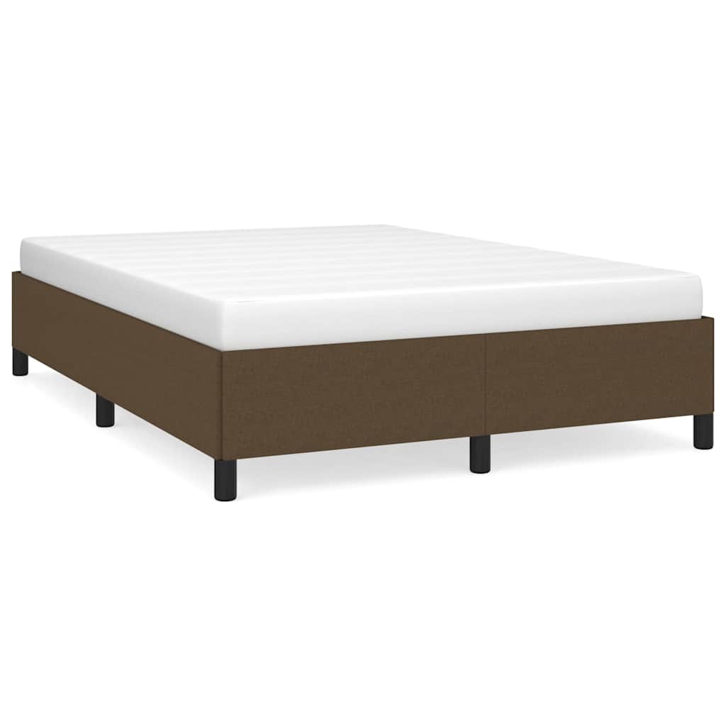 Vidaxl bedframe zonder matras stof donkerbruin 140x200 cm