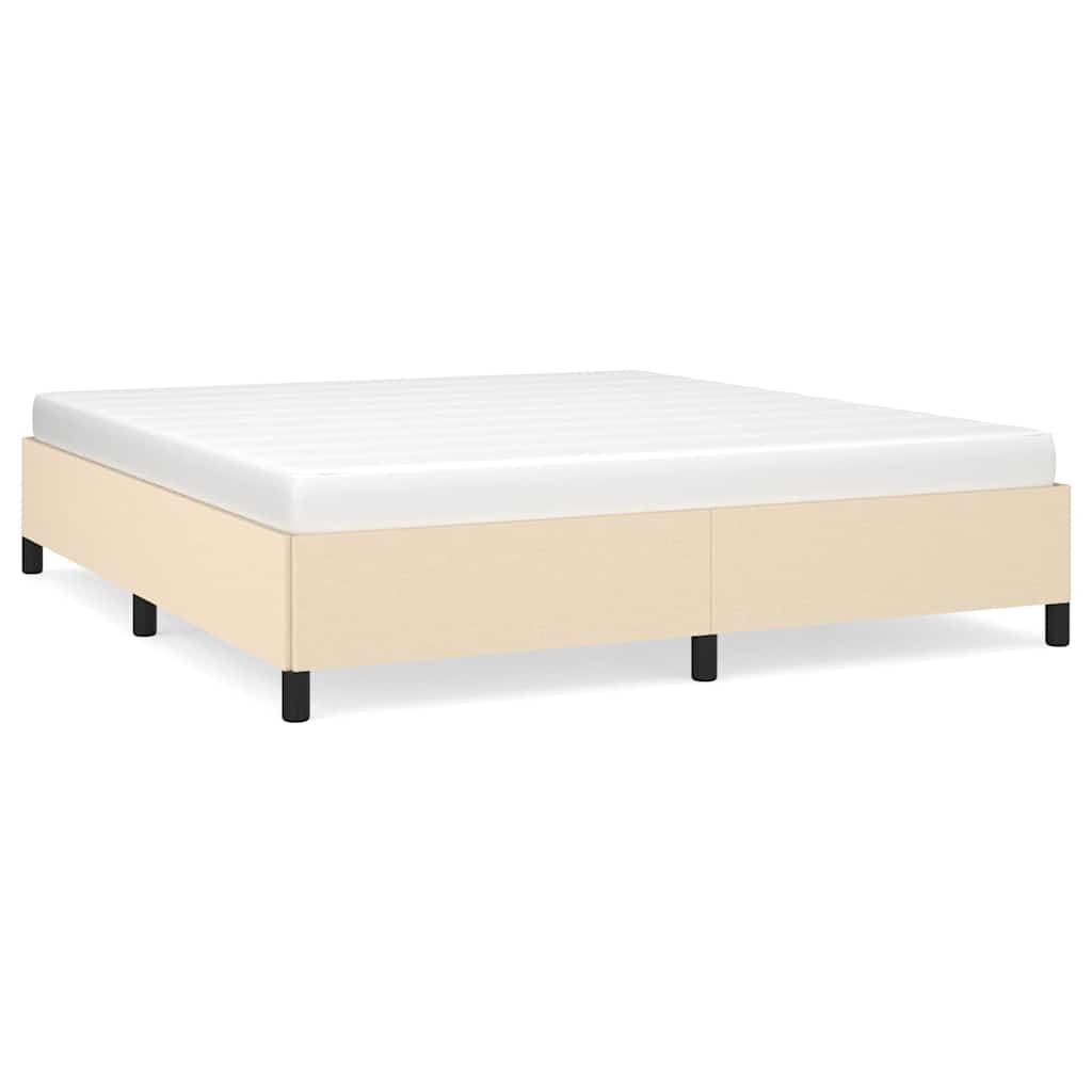 Vidaxl bedframe zonder matras stof crèmekleurig 160x200 cm