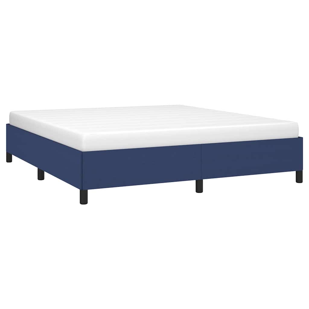 Vidaxl bedframe zonder matras stof blauw 160x200 cm