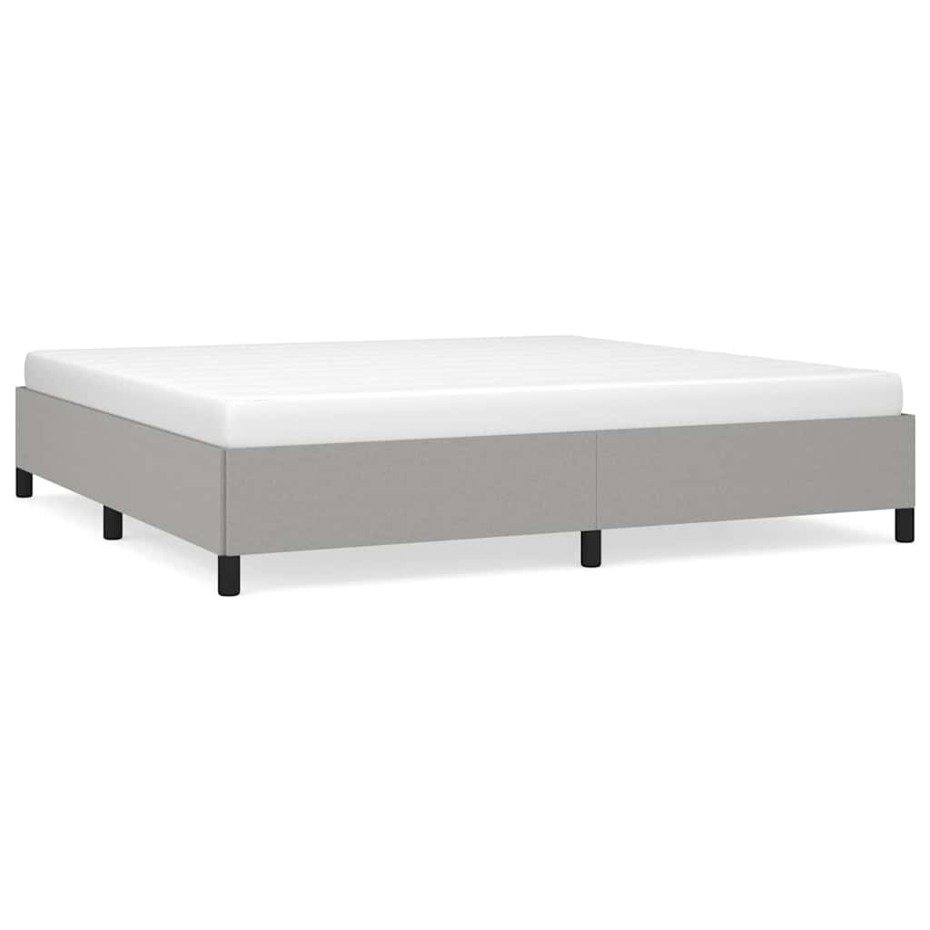 Vidaxl bedframe zonder matras stof lichtgrijs 200x200 cm