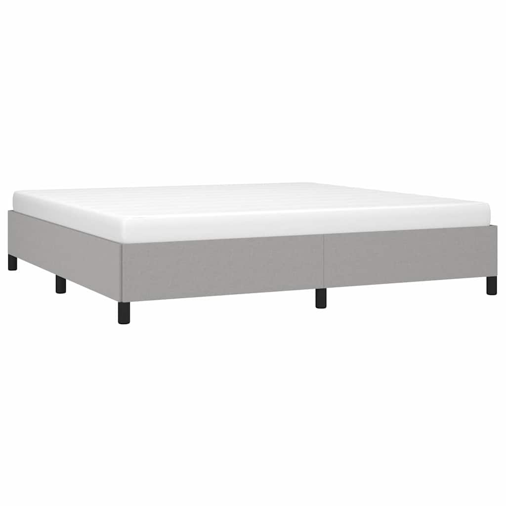 Vidaxl bedframe zonder matras stof lichtgrijs 200x200 cm