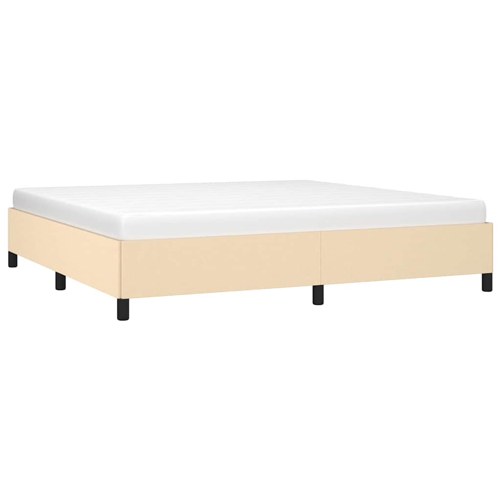 Vidaxl bedframe zonder matras stof crèmekleurig 200x200 cm
