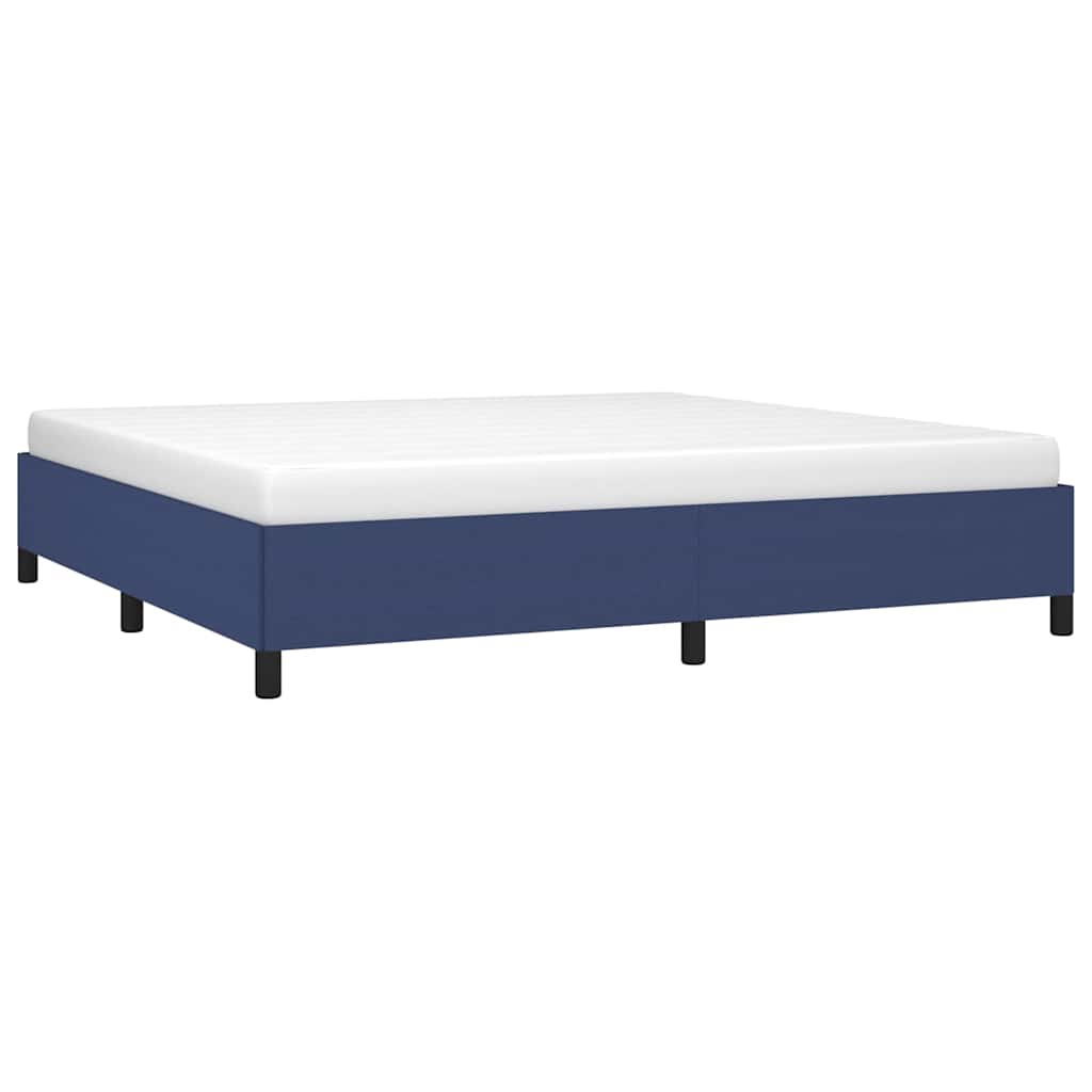 Vidaxl bedframe zonder matras stof blauw 200x200 cm