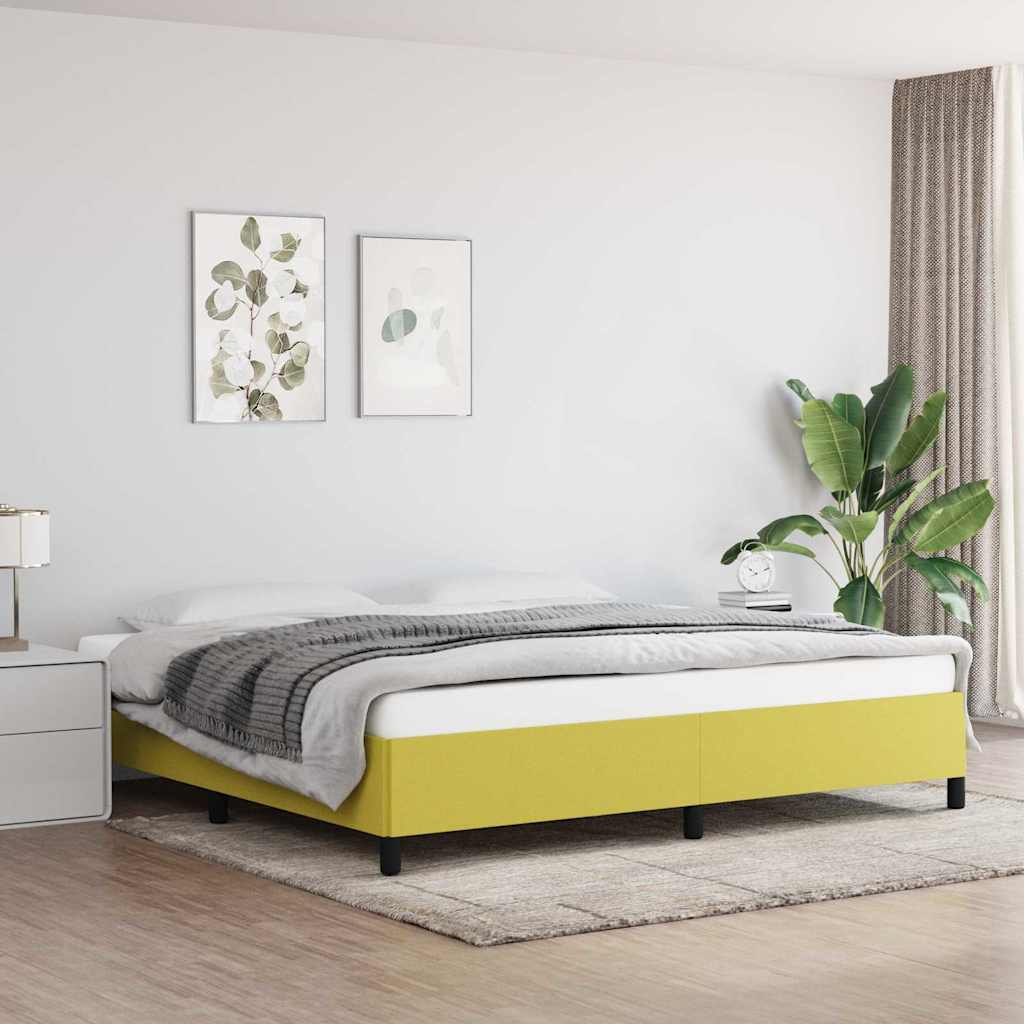 Vidaxl bedframe zonder matras 200x200 cm stof groen