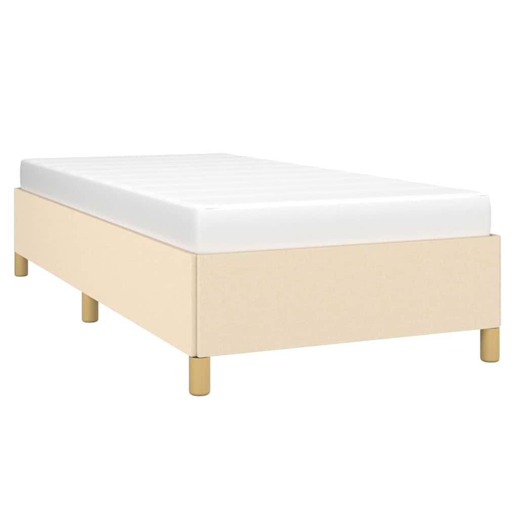 Vidaxl bedframe zonder matras 90x190 cm stof crèmekleurig