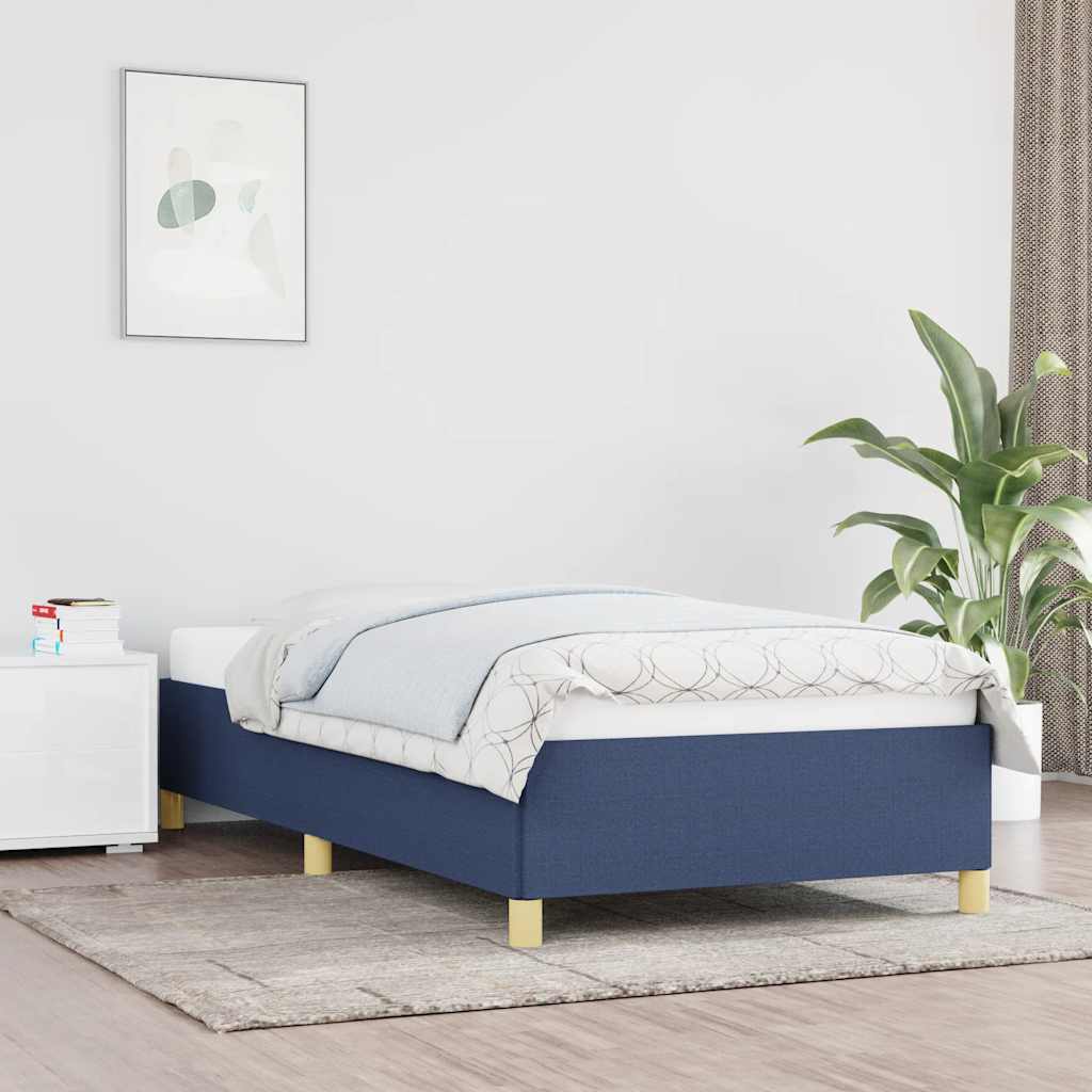 Vidaxl bedframe zonder matras 90x200 cm stof blauw