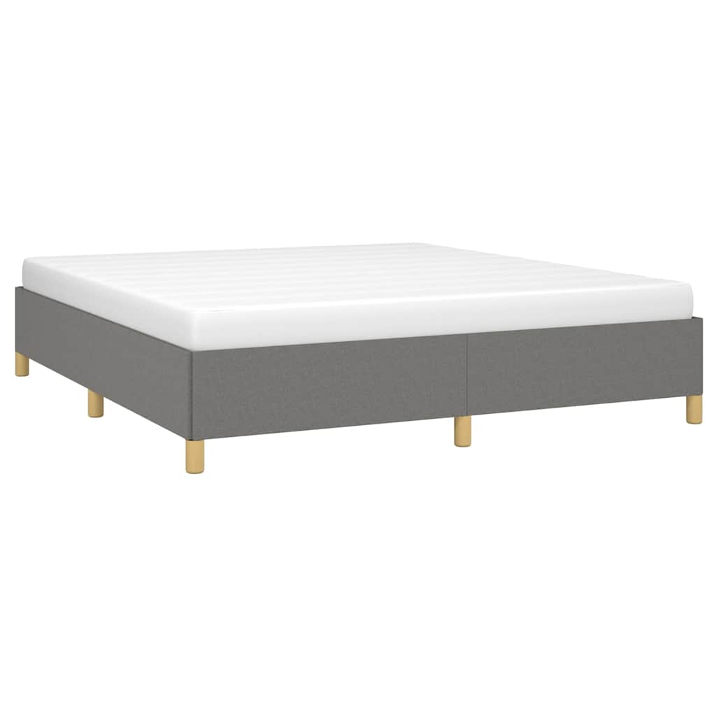Vidaxl bedframe zonder matras stof donkergrijs 160x200 cm