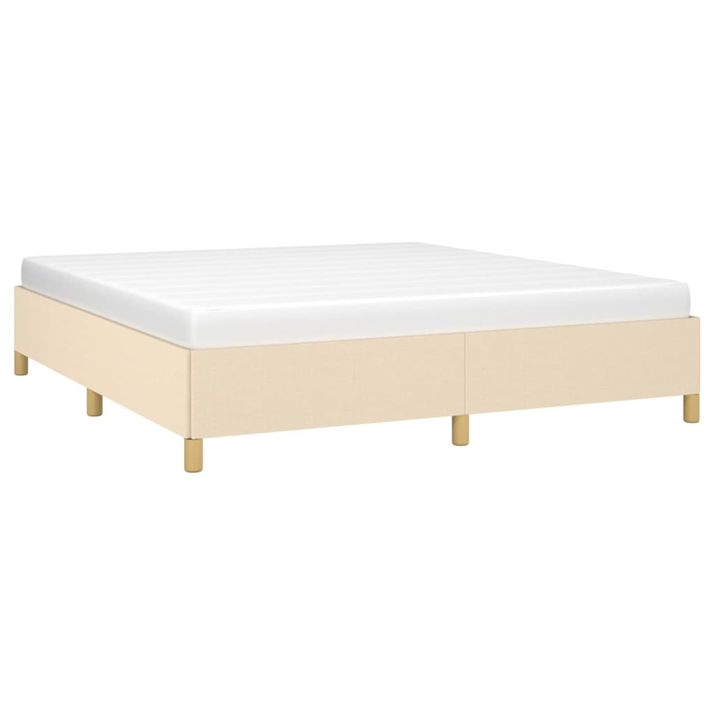 Vidaxl bedframe zonder matras stof crèmekleurig 160x200 cm