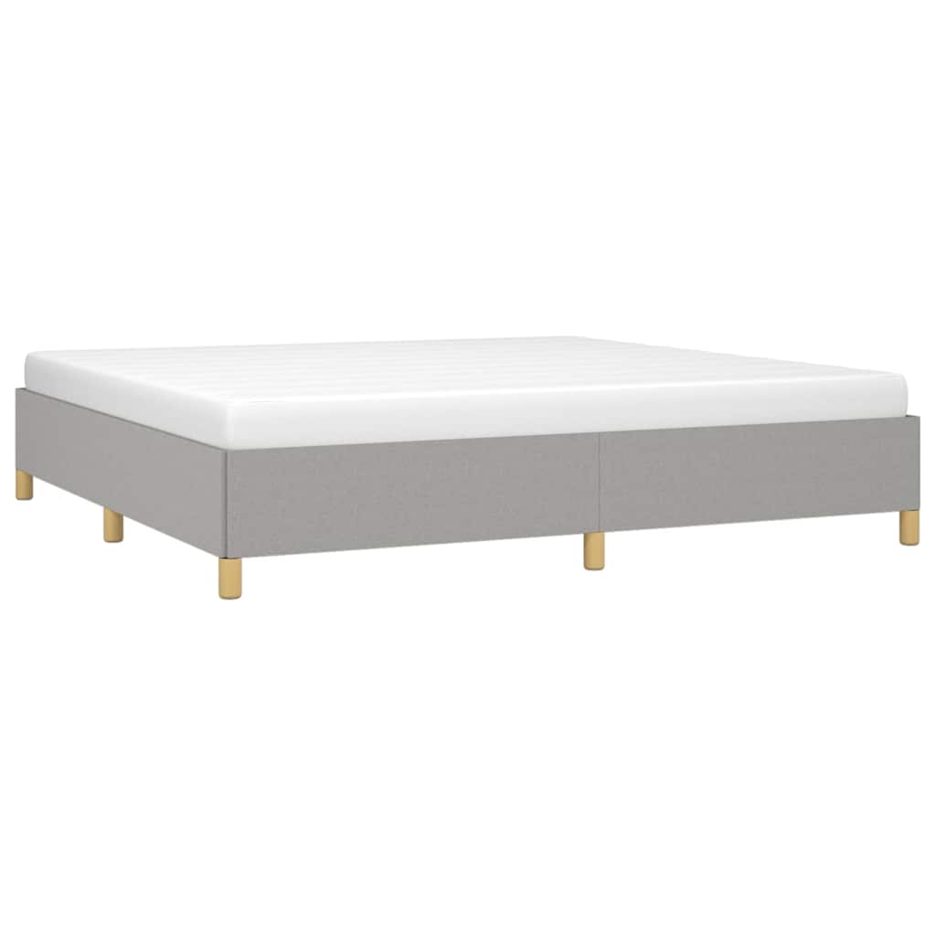 Vidaxl bedframe zonder matras stof lichtgrijs 200x200 cm