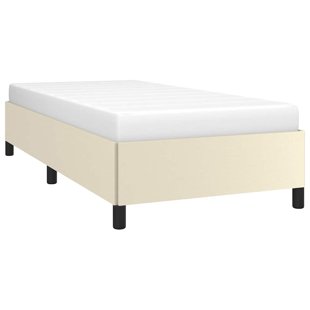 Vidaxl bedframe kunstleer crèmekleurig 90x190 cm