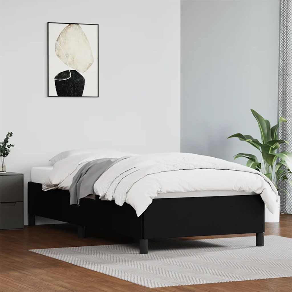 Vidaxl bedframe kunstleer zwart 100x200 cm