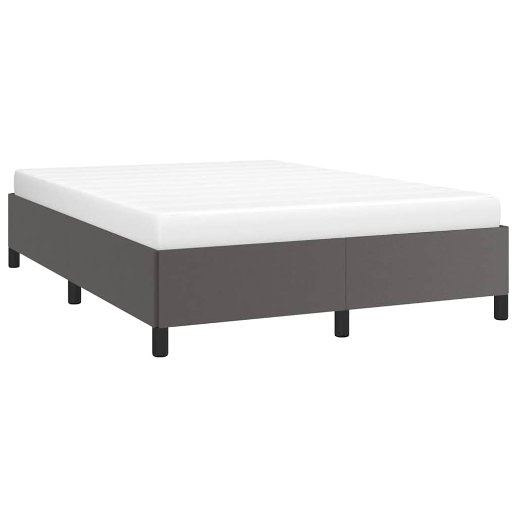 Vidaxl bedframe kunstleer grijs 140x200 cm