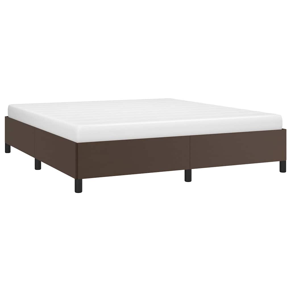 Vidaxl bedframe kunstleer bruin 180x200 cm