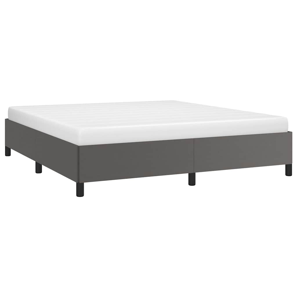 Vidaxl bedframe kunstleer grijs 180x200 cm