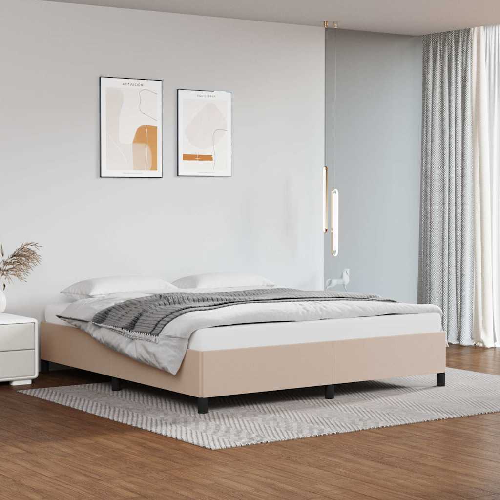 Vidaxl bedframe kunstleer cappuccinokleurig 180x200 cm