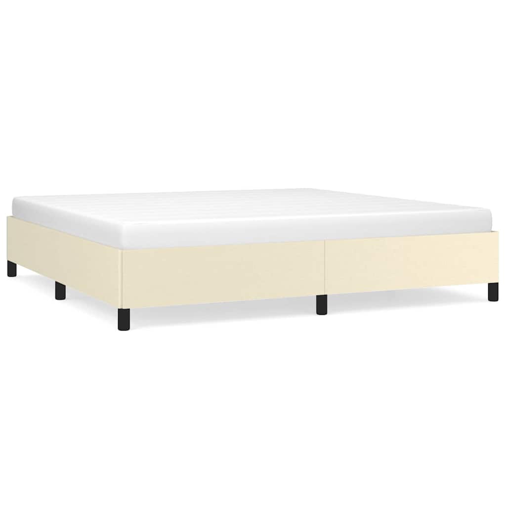 Vidaxl bedframe kunstleer crèmekleurig 200x200 cm