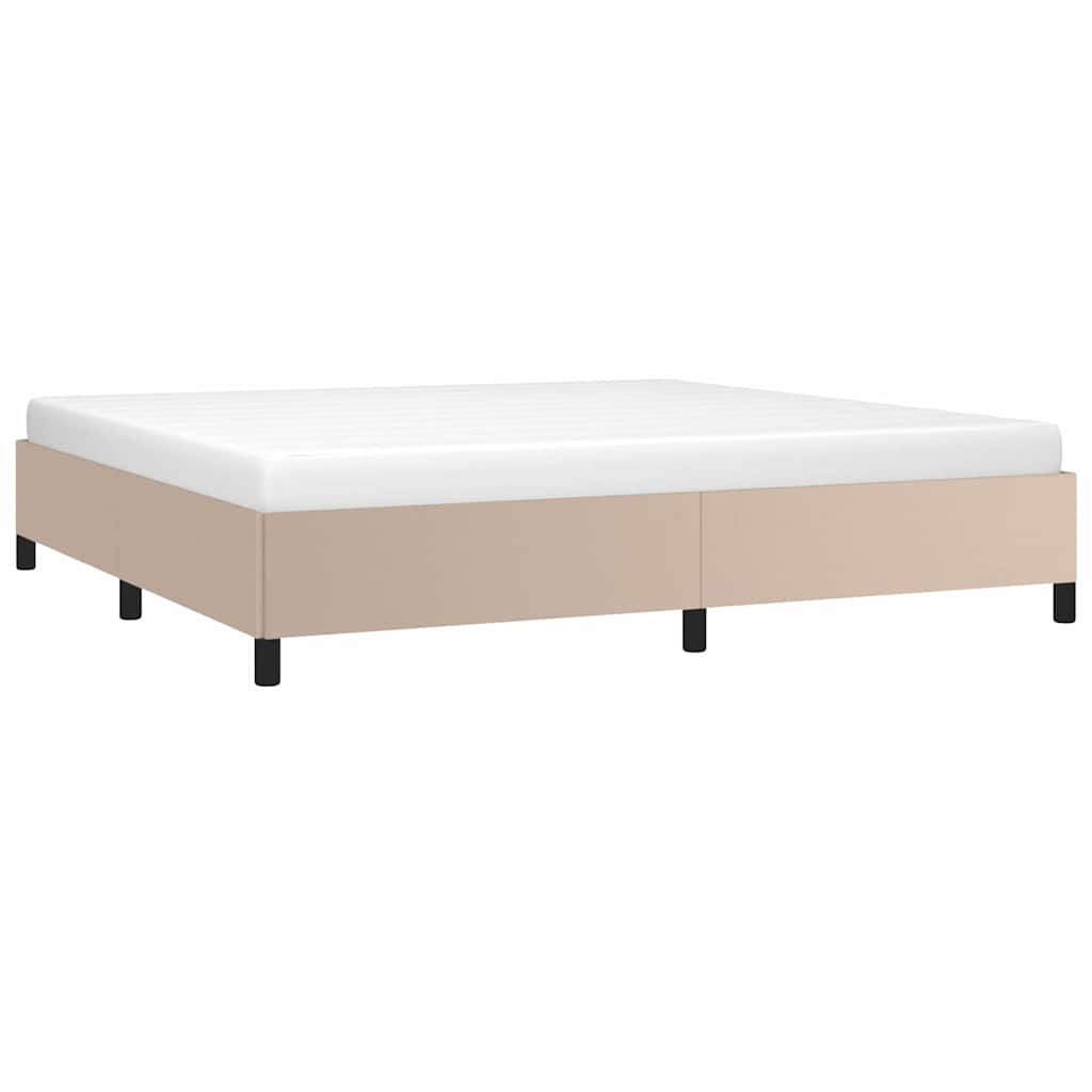 Vidaxl bedframe kunstleer cappuccinokleurig 200x200 cm