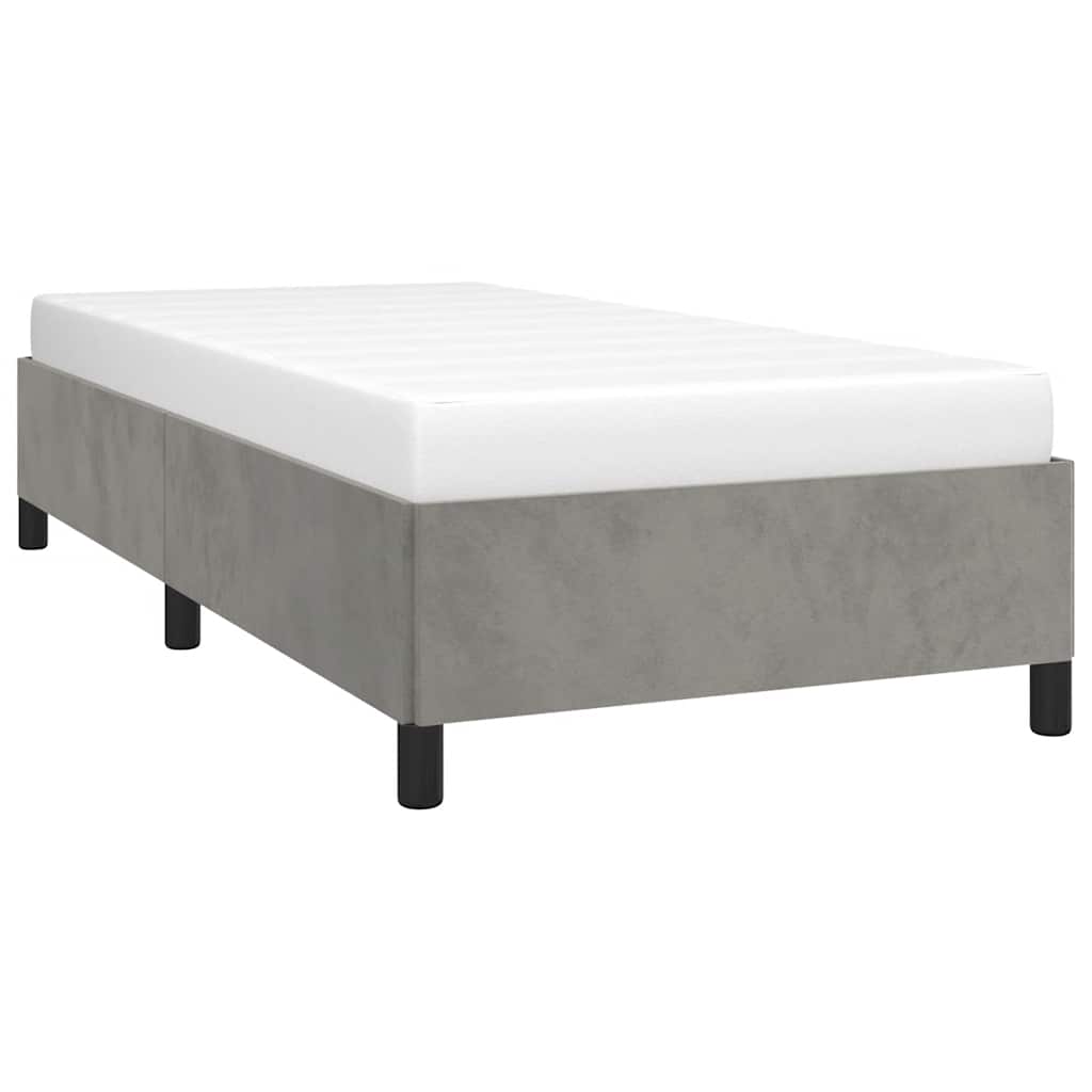 Vidaxl bedframe zonder matras 90x200 cm fluweel lichtgrijs