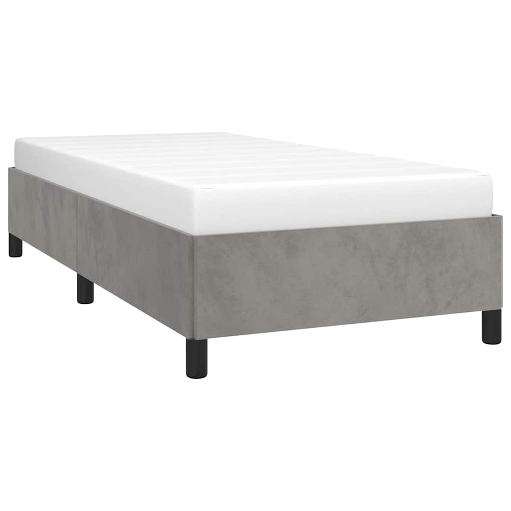 Vidaxl bedframe zonder matras 100x200 cm fluweel lichtgrijs