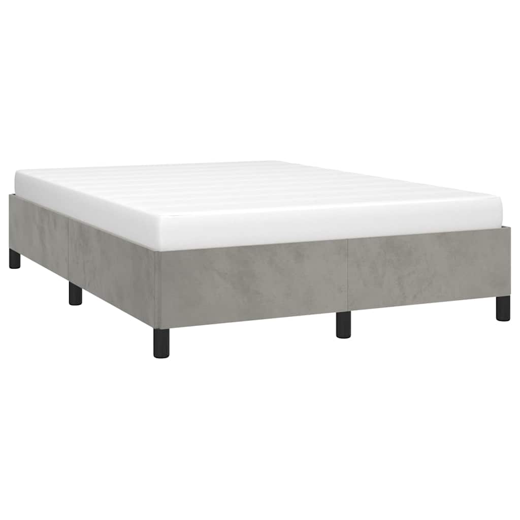 Vidaxl bedframe zonder matras 140x200 cm fluweel lichtgrijs