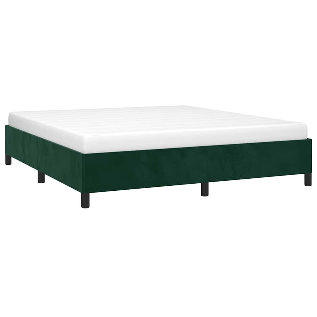 Vidaxl bedframe zonder matras 180x200 cm fluweel donkergroen