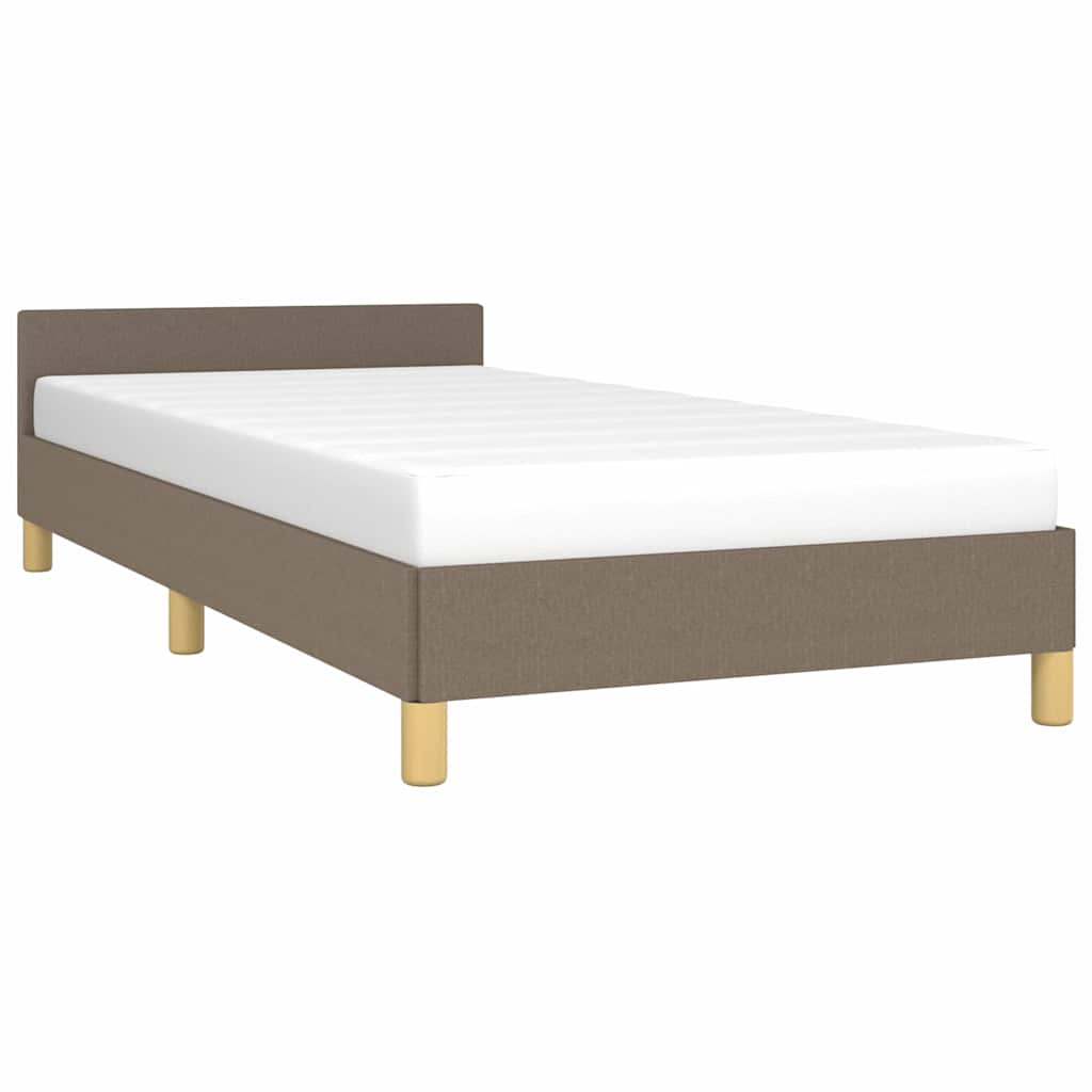 Vidaxl bedframe met hoofdeinde zonder matras 80x200 cm stof taupe