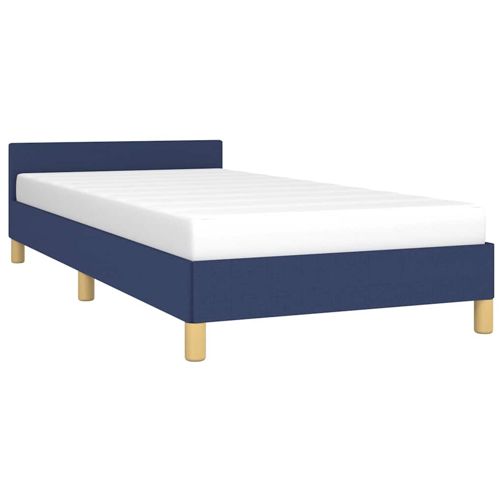 Vidaxl bedframe met hoofdeinde zonder matras 80x200 cm stof blauw