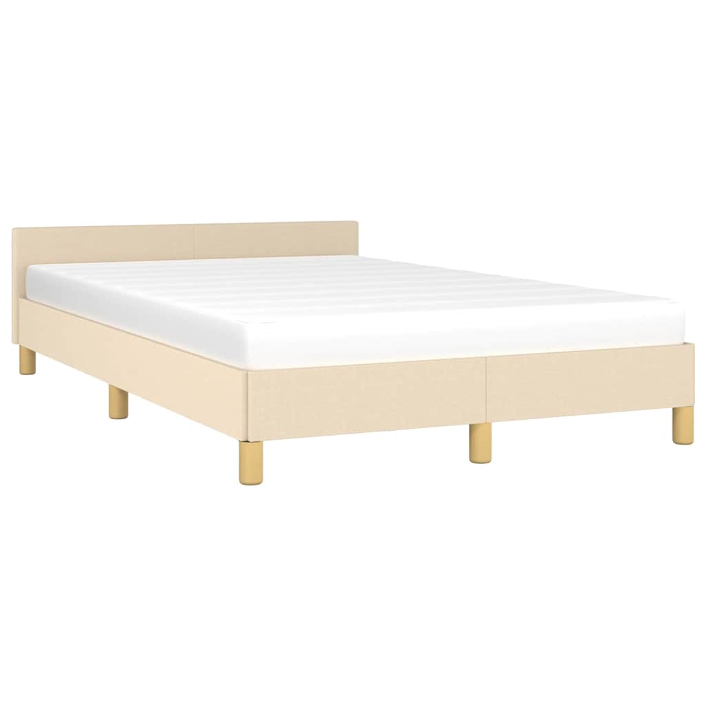 Vidaxl bedframe zonder matras 120x200 cm stof crèmekleurig