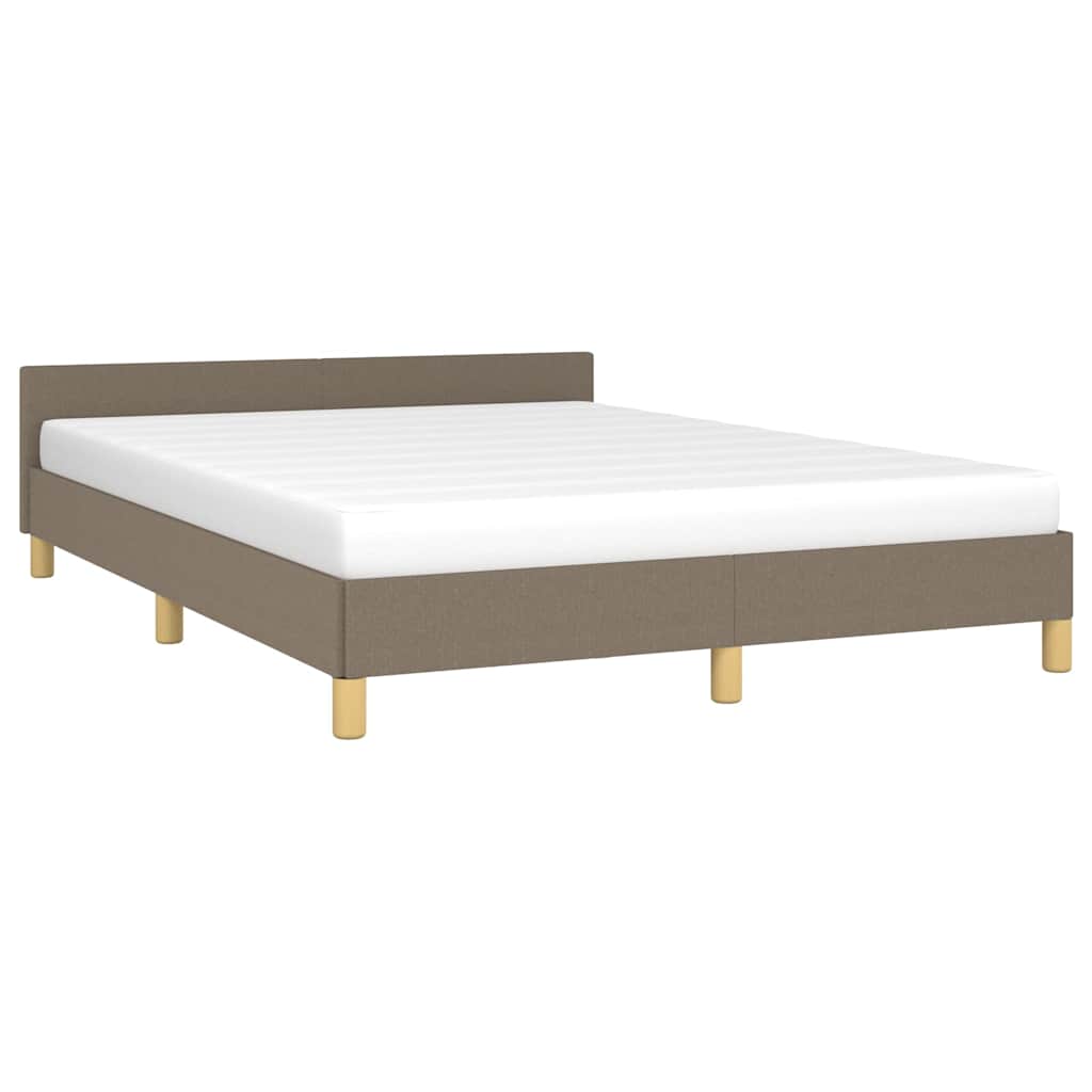 Vidaxl bedframe zonder matras stof taupe 140x190 cm