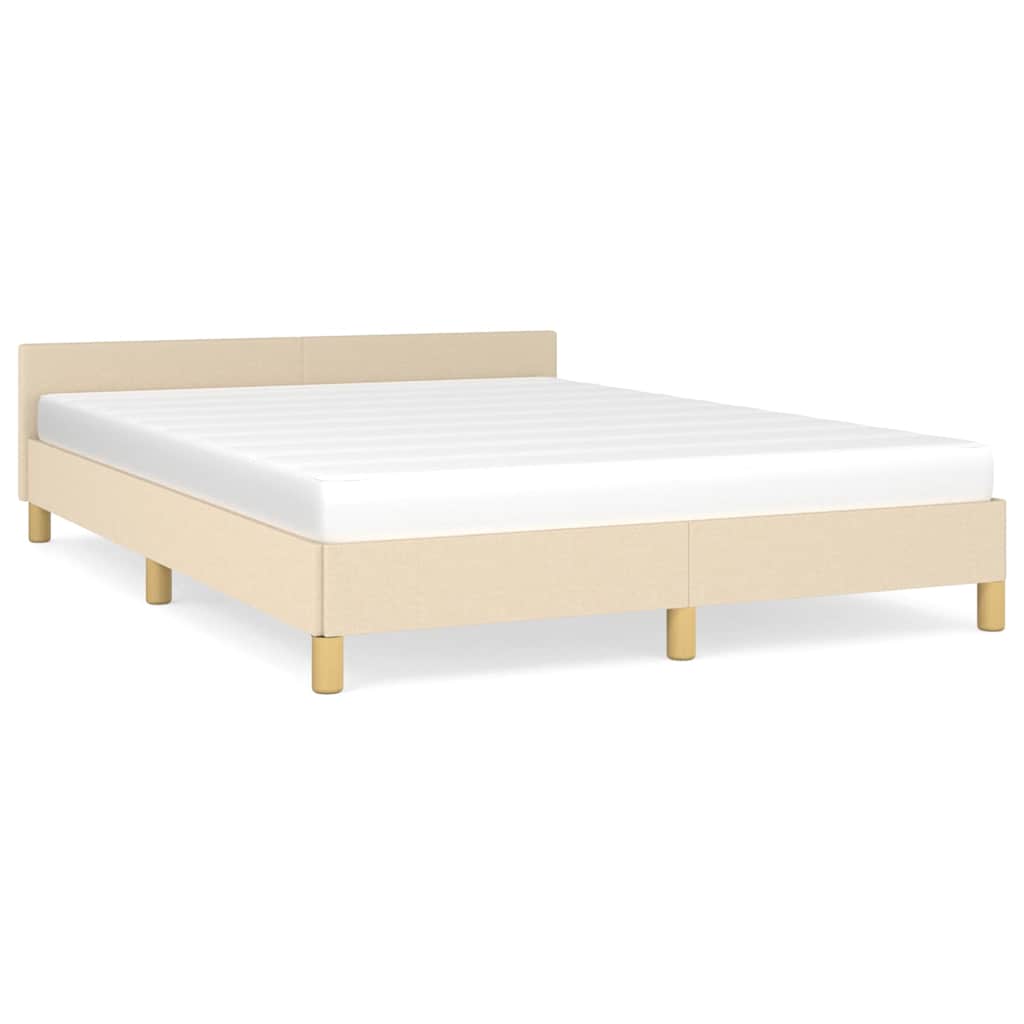 Vidaxl bedframe zonder matras stof crèmekleurig 140x200 cm