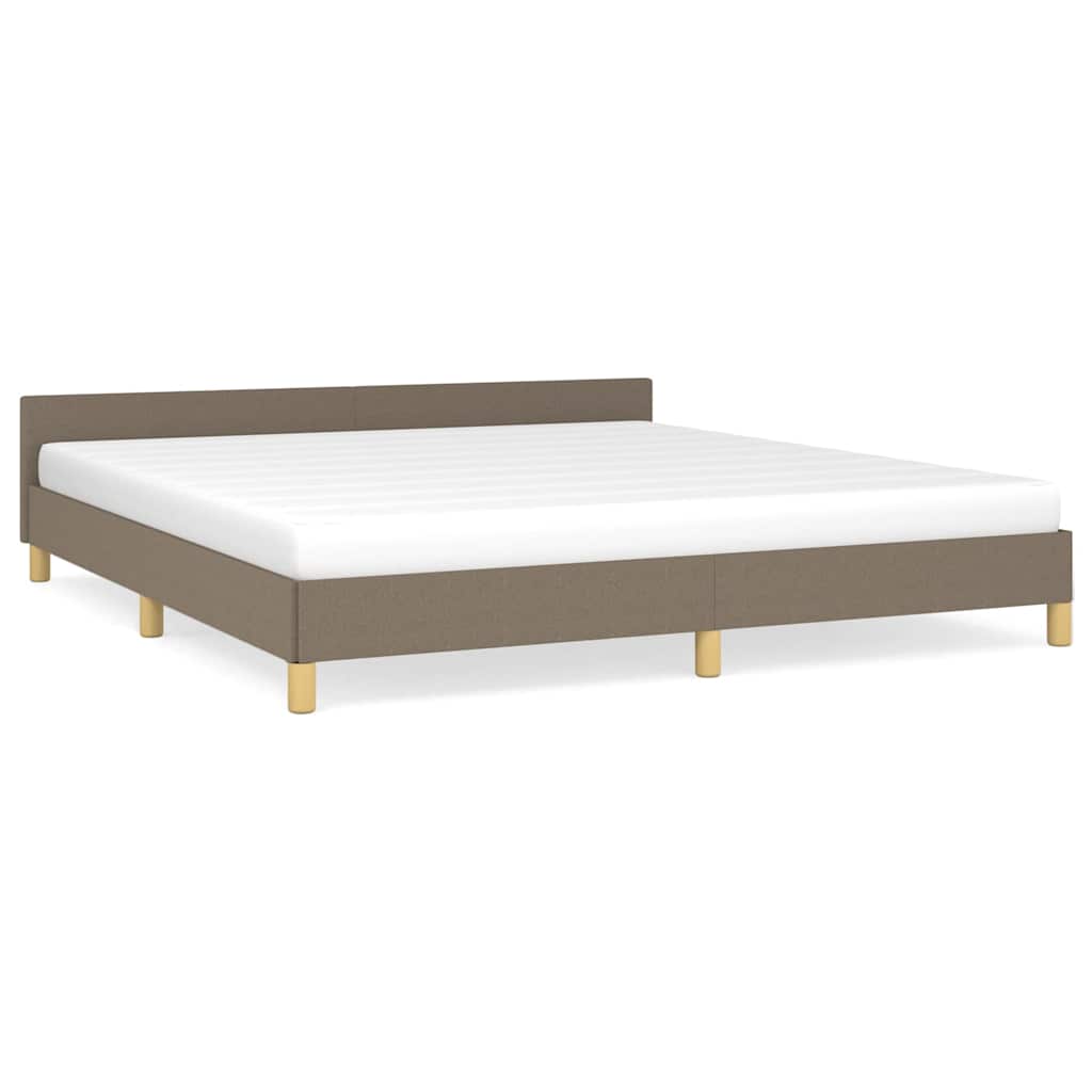 Vidaxl bedframe zonder matras stof taupe 160x200 cm