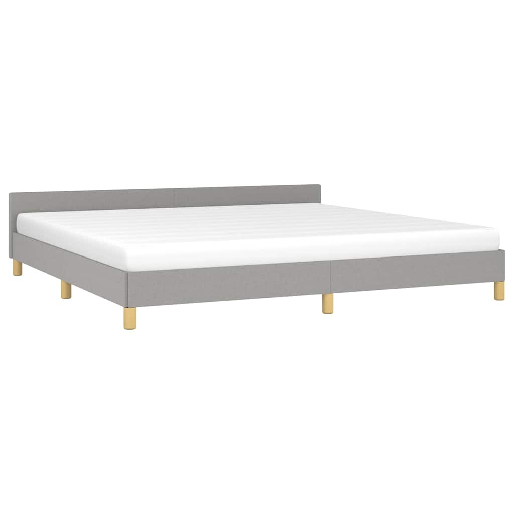 Vidaxl bedframe zonder matras stof lichtgrijs 200x200 cm