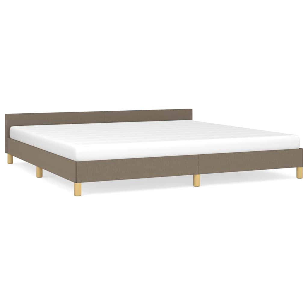Vidaxl bedframe zonder matras stof taupe 200x200 cm