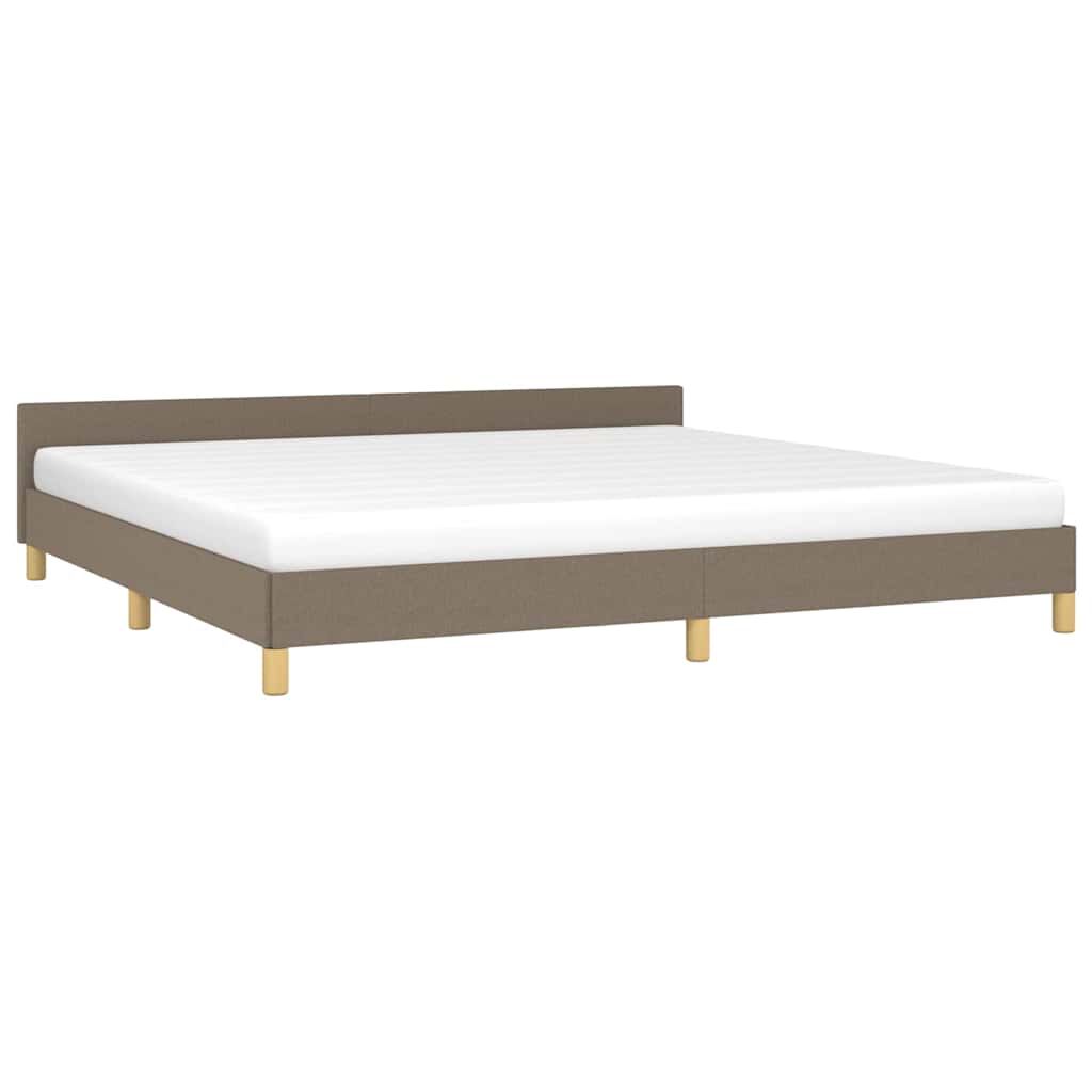 Vidaxl bedframe zonder matras stof taupe 200x200 cm