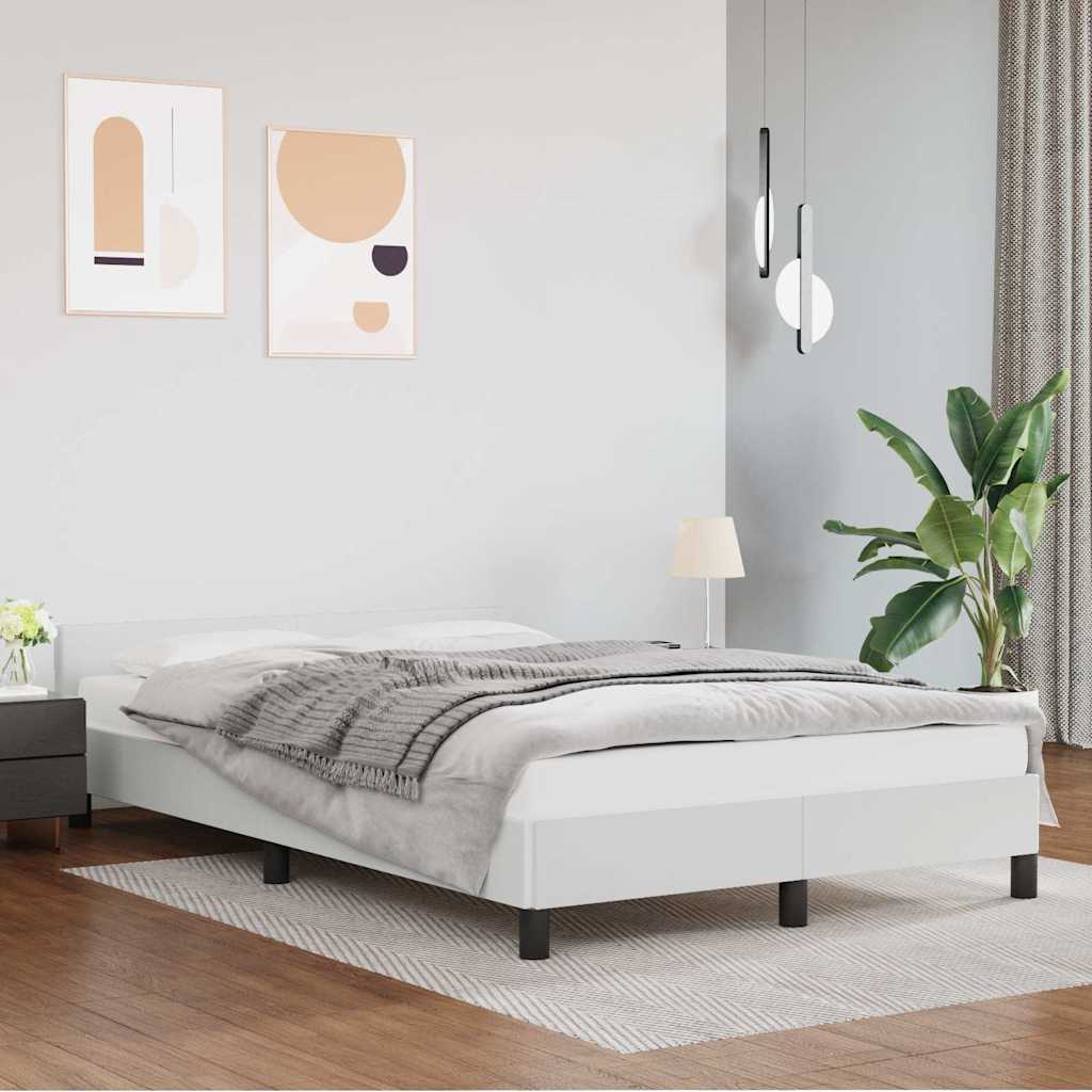 Vidaxl bedframe met hoofdeinde zonder matras 120x200 cm wit