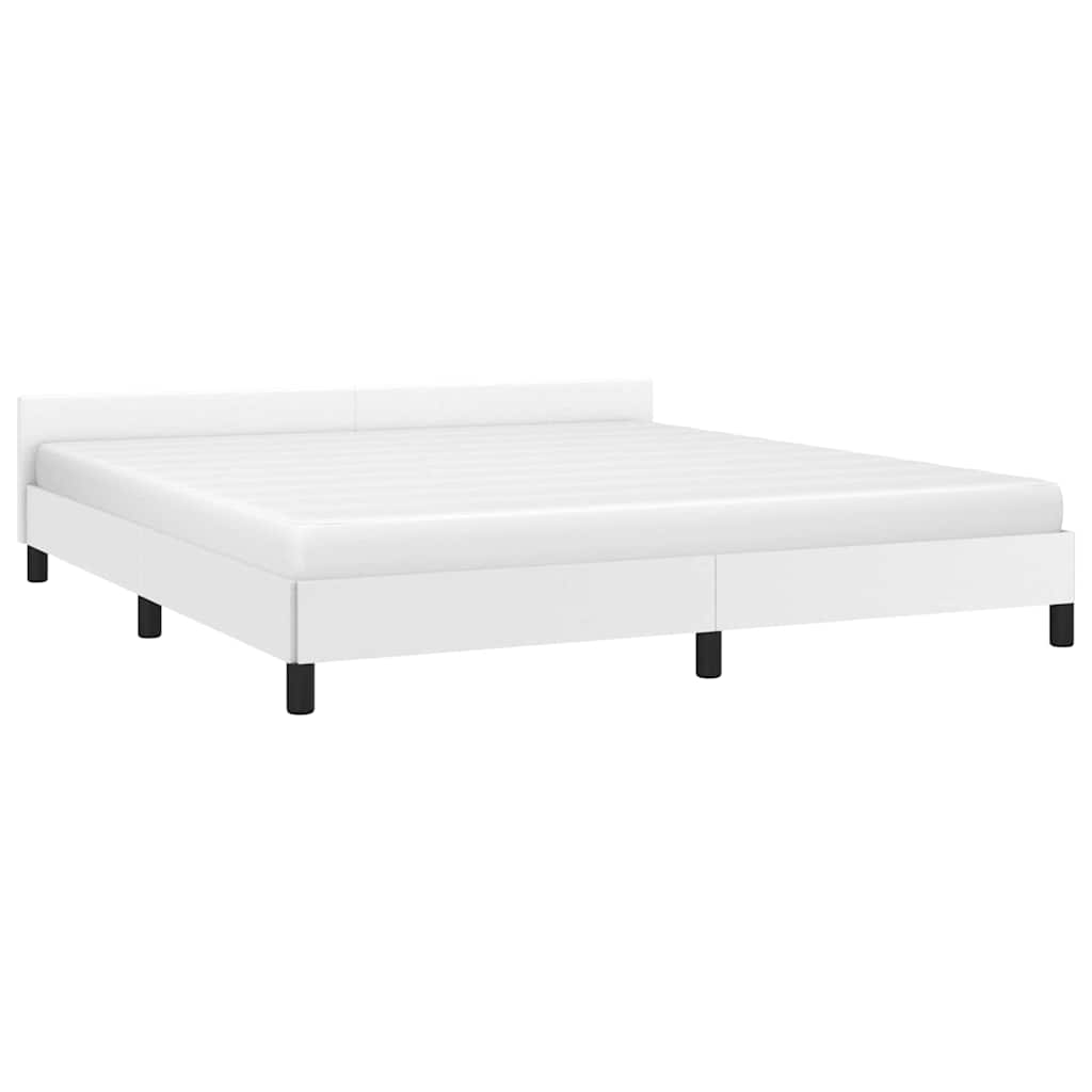 Vidaxl bedframe met hoofdeinde zonder matras 160x200 cm wit