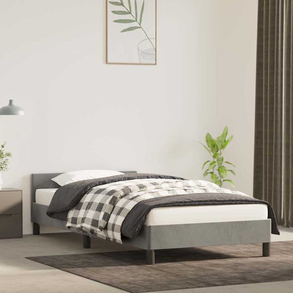 Vidaxl bedframe zonder matras 80x200 cm fluweel lichtgrijs