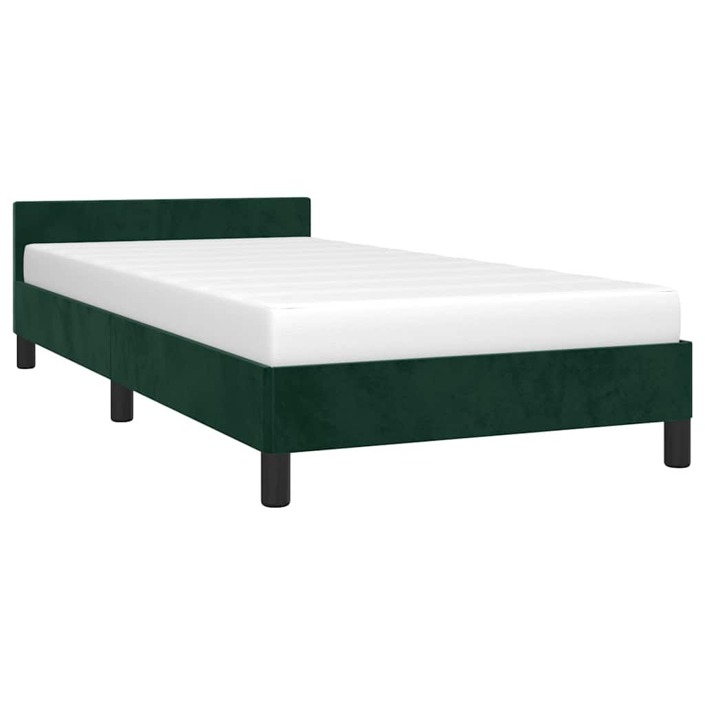 Vidaxl bedframe zonder matras 80x200 cm fluweel donkergroen