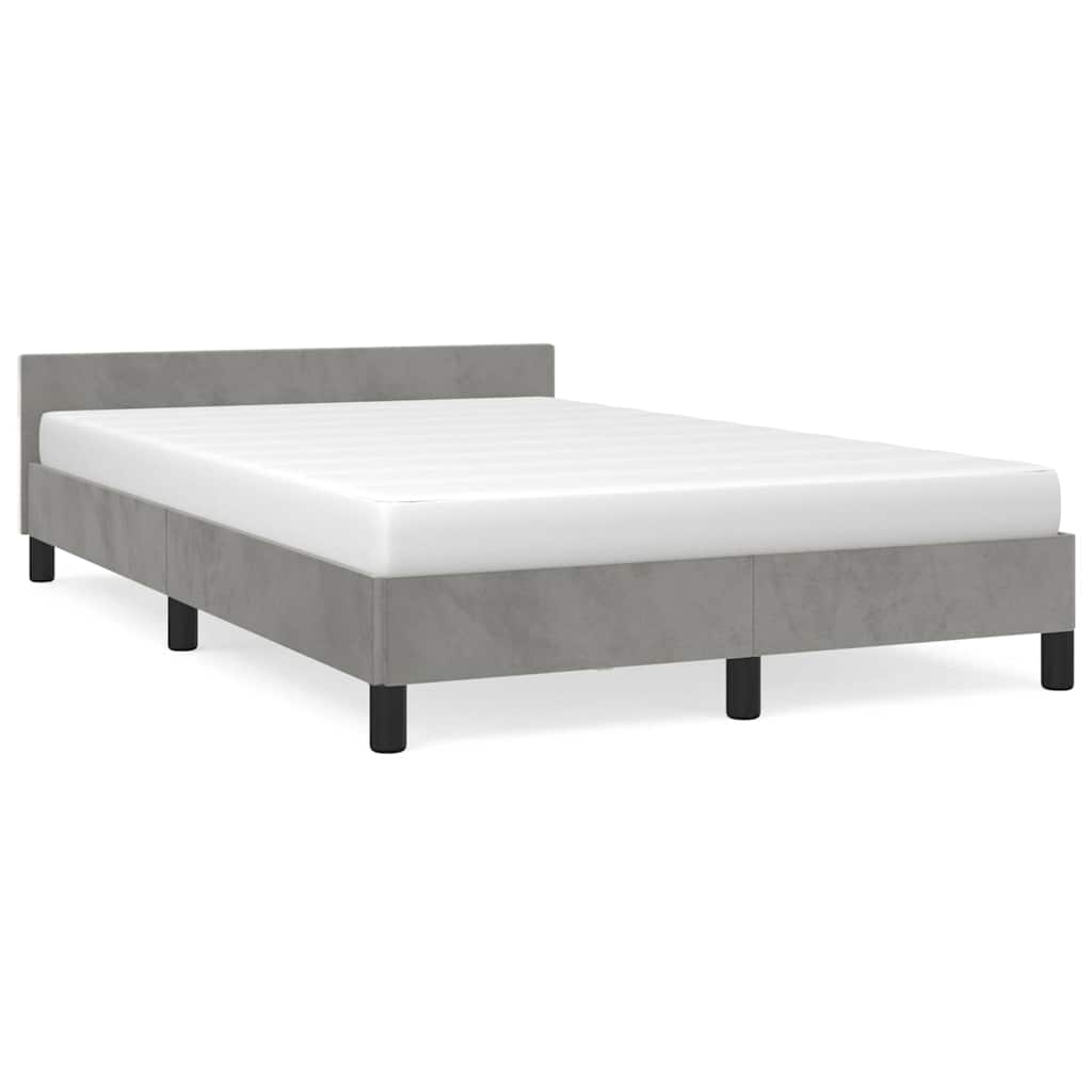 Vidaxl bedframe zonder matras 120x200 cm fluweel lichtgrijs
