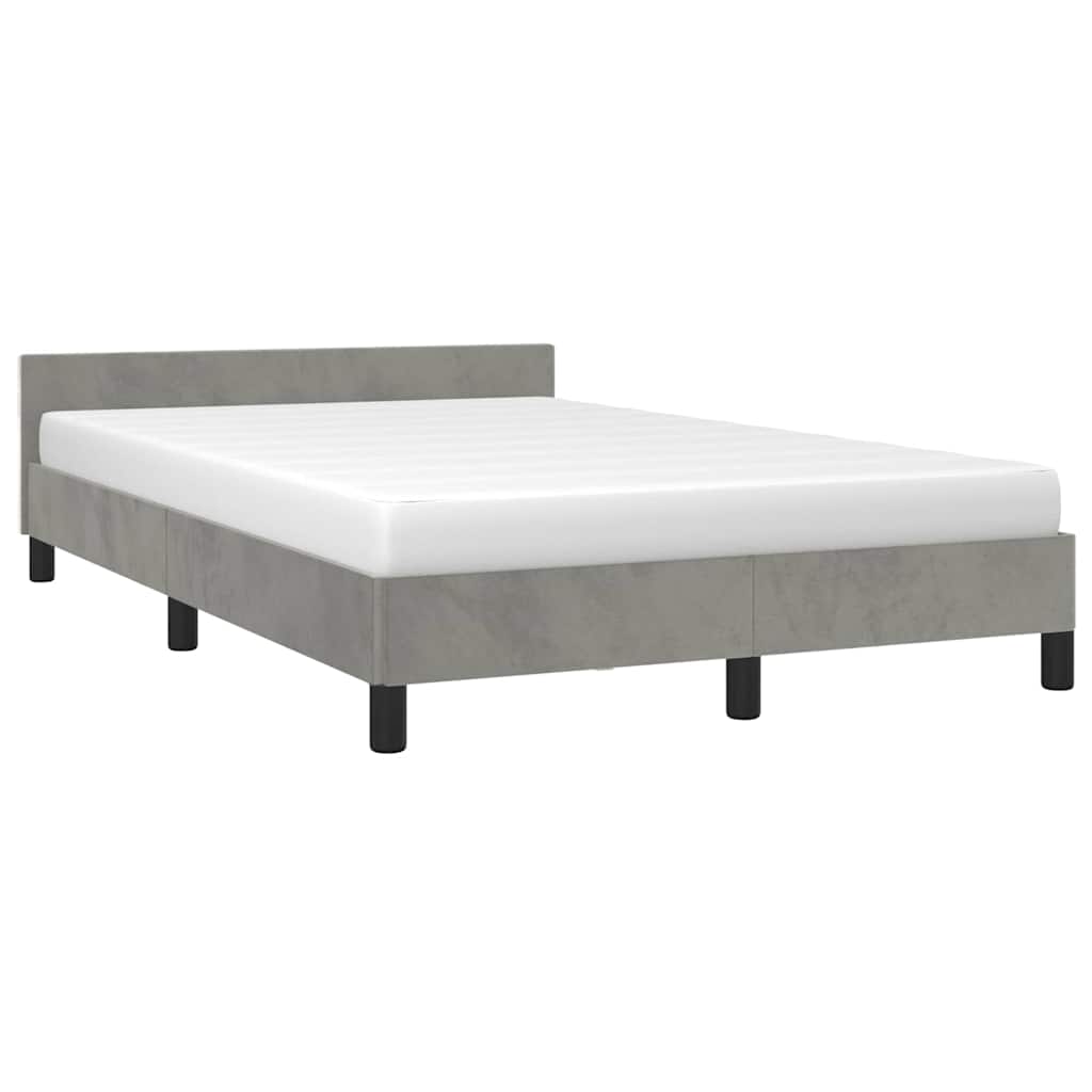 Vidaxl bedframe zonder matras 120x200 cm fluweel lichtgrijs
